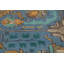 Tapis bleu à motif géométrique traditionnel 7 x 10