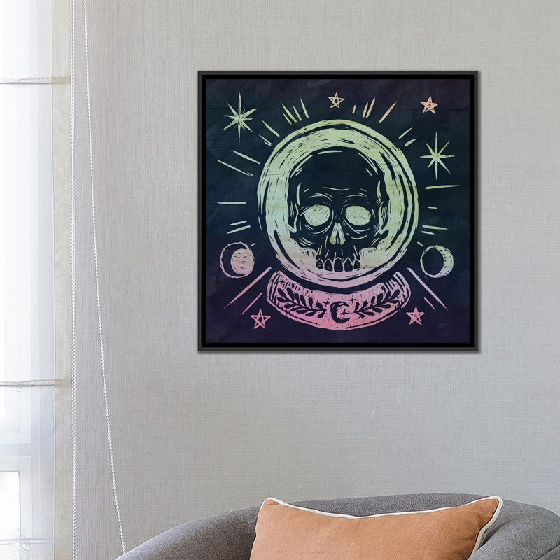 « mystical halloween bijoux iii », reproduction sur toile, H 26 po x l 26 po x P 1,5 po, Toile avec cadre noir, Pas de tapis