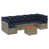 Coussin bleu marine / structure grise est en rupture de stock