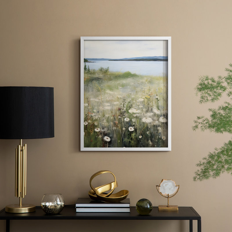 "Paysage rétro Lxxxvi", H 11 po x l 9 po, Blanc