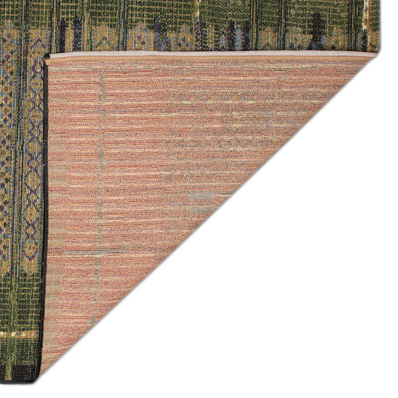 Sesena Multi-Colored Indoor/Outdoor Area Rug, Rectangle 6'6" x 9'4"