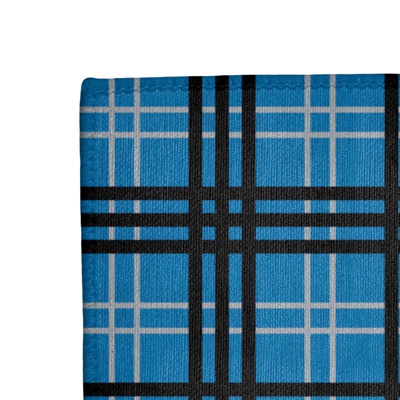 Tapis à carreaux bleu, Rectangle 9 pi x 12 pi