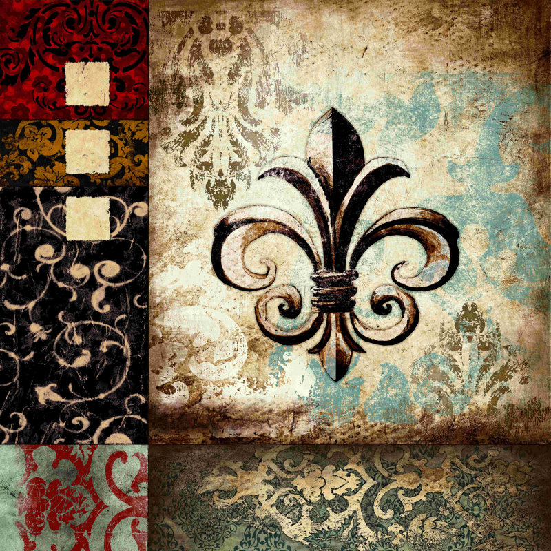 Fleur élégante avec motifs, H 20 po x l 20 po