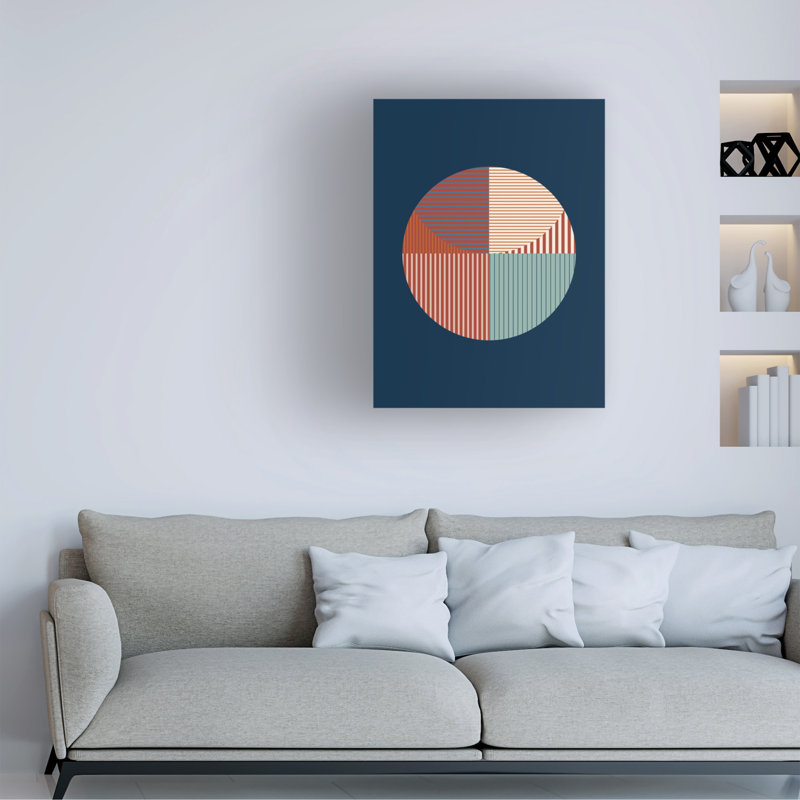 Œuvre d'art sur toile bolologia Elena Ristova Aspectratiobluerust45, H 18 po x l 24 po