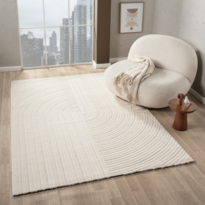 Oribella Rectangle Striped Flokati