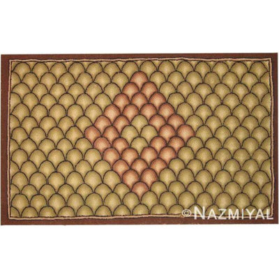 Tapis crocheté petit vert antique American