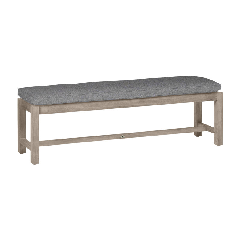 Banc sans dossier Club Teak - Huître, Huître teck, Pas de soudure, Brume Verona