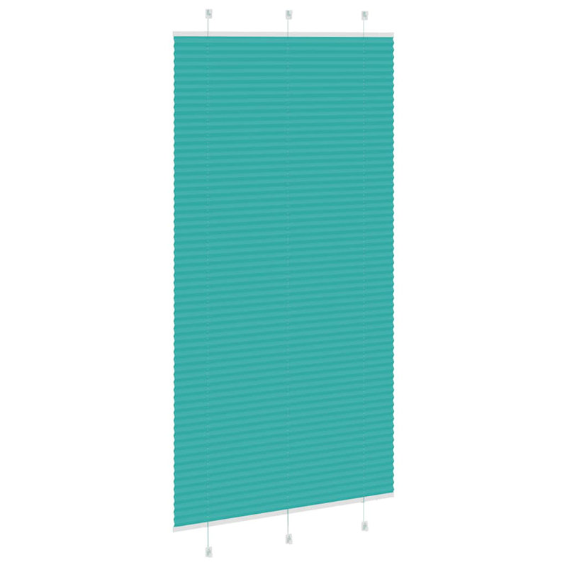 Room Darkening Pleated shade, Petrol Green, 100cmW x 200cmL