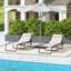 Ensemble de 2 chaises longues pliantes Outsunny