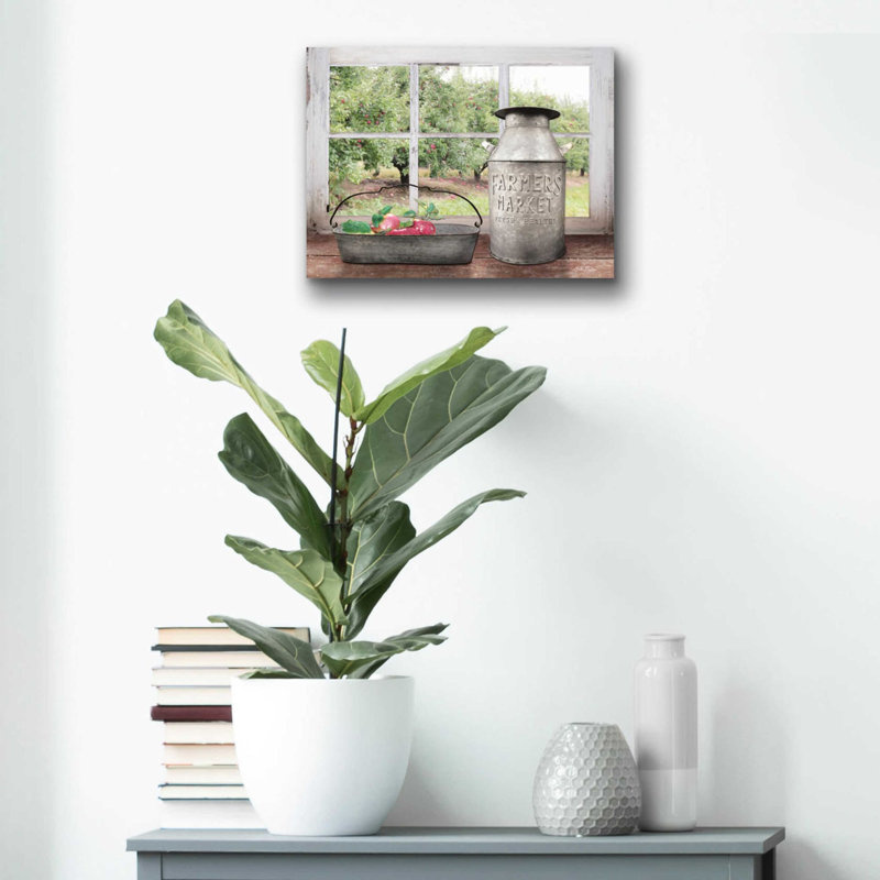 «Apple Orchard» par Lori Deiter, art mural en verre acrylique, H 12 po x l 16 po x P 0,13 po