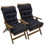 Coussin de chaise Adirondack imperméable avec attaches pour l'extérieur - Coussin de chaise berçante à dossier haut pour patio