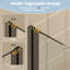 Porte de douche à cadre pivotant noir mat 29-30 pouces-123944040