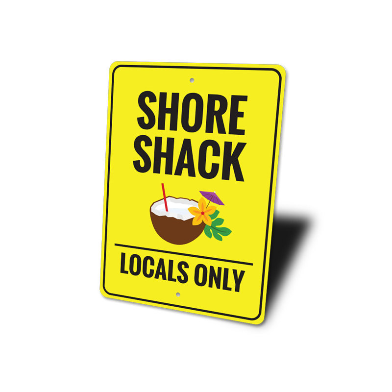 Plaque en aluminium Shore Shack, H 18 po x l 12 po x P 0,06 po