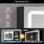80x60CM Led Bathroom Mirror Cabinet, Bathroom Storage Cupboard With Towel Rack Adjustable Shelves-876989730