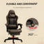 Fauteuil inclinable pivotant en cuir de polyuréthane avec dossier haut, support lombaire et hauteur réglable-1898978805