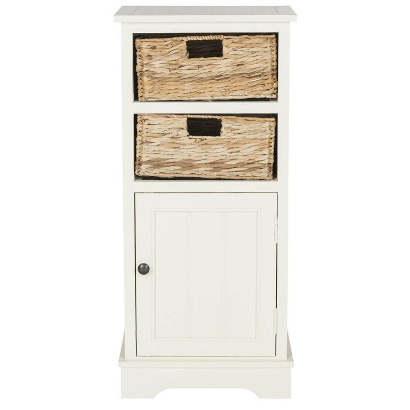 Armoire de rangement en bois, Blanc rétro