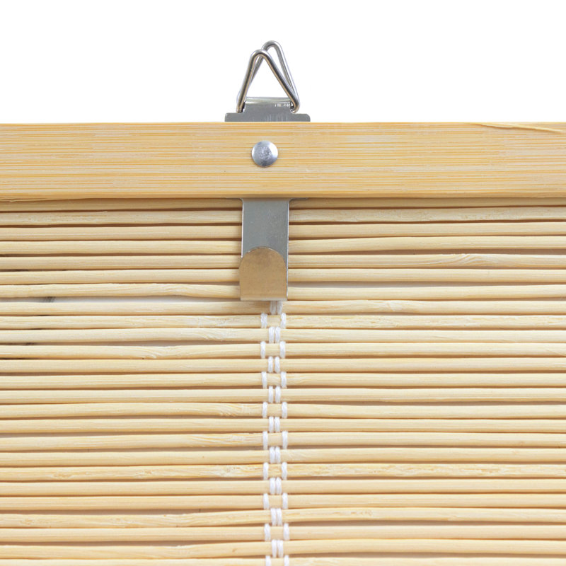 Burnt Bamboo Cordless Window Shade - Two-Tone Honey 24" W, 36"W x 72"L, Beige