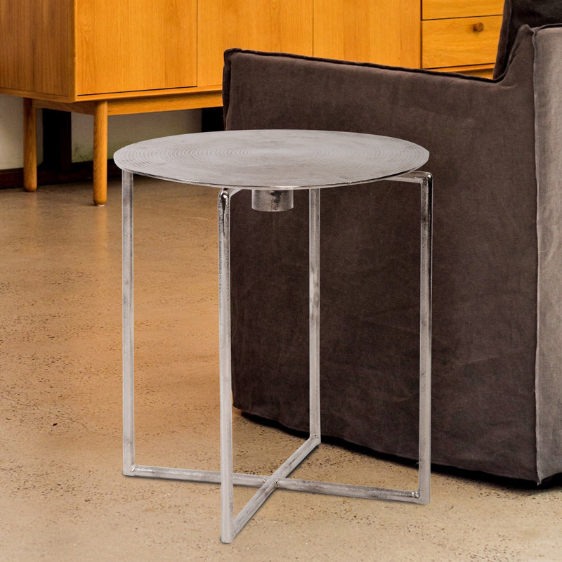 Liptak Top End Table, Silver
