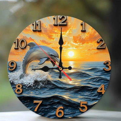Dolphin Sunset Clock