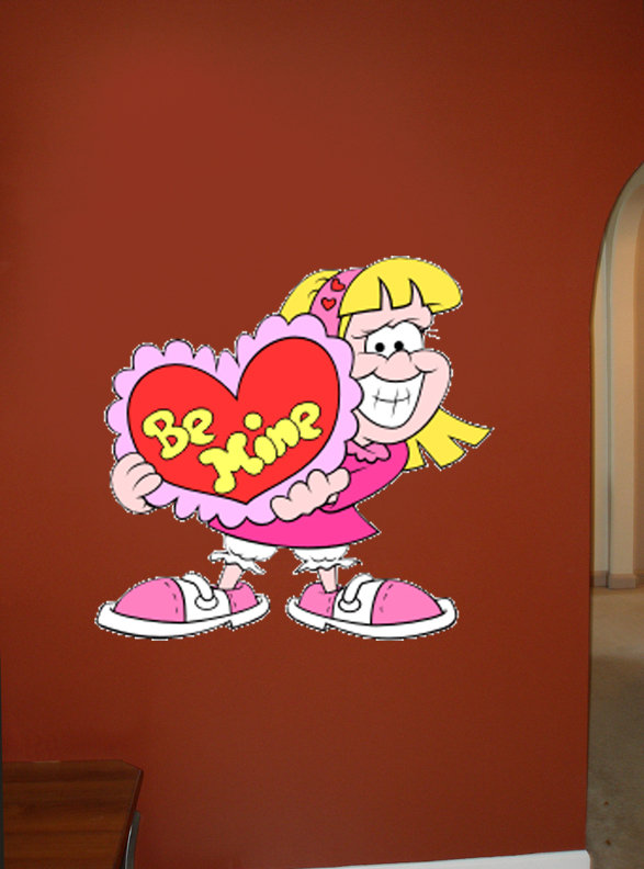 Adhésif décoratif Valentines Be Mine, H 36 po x l 34 po