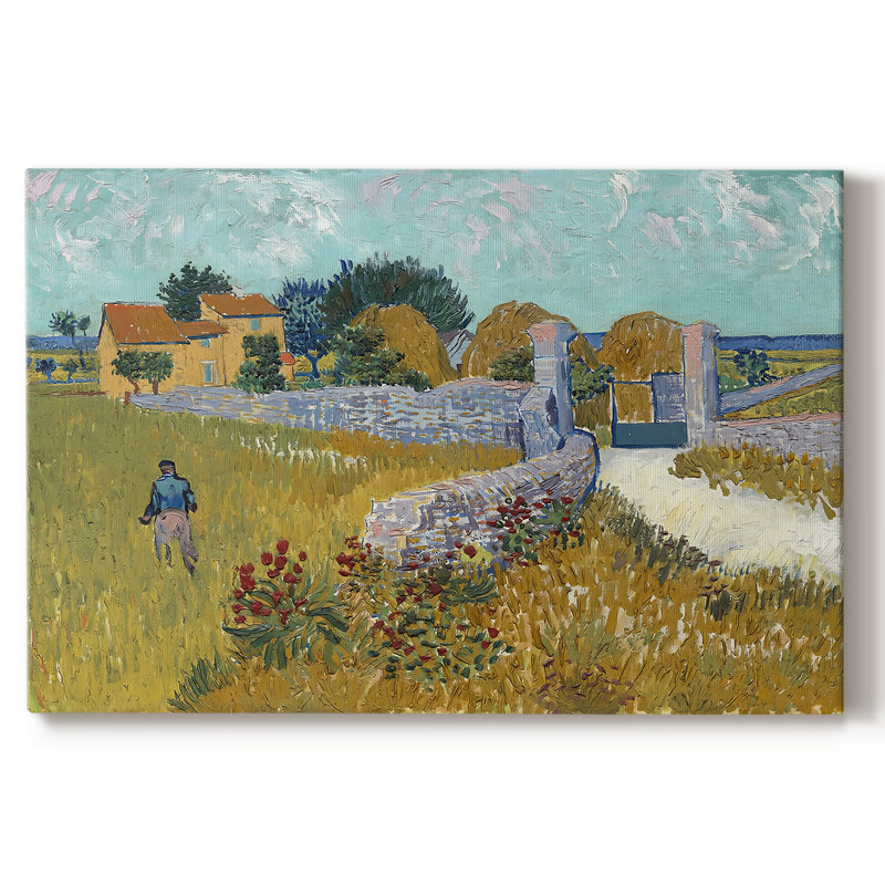 Ferme en Provence-Vincent van Gogh-Toile tendue avec châssis-1888, 24x36