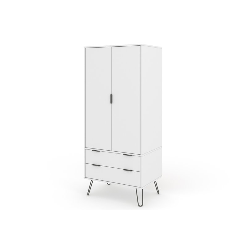 Landyn 2 Doors Wardrobe, White