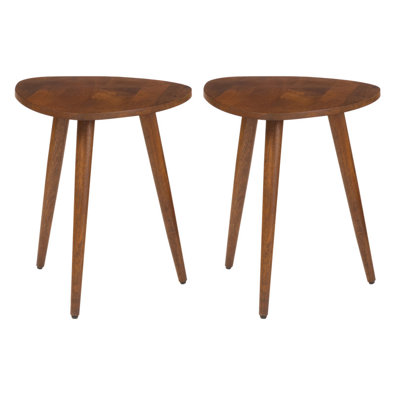 Axel Solid Wood End Tables, 18" H x 16" W x 16" D, Walnut