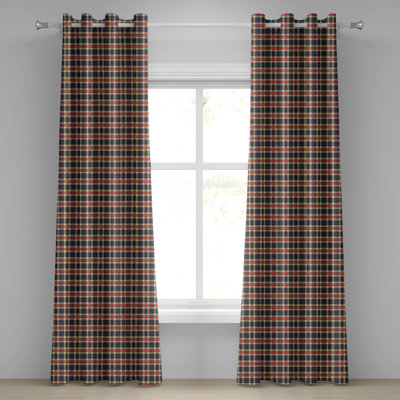 Sateen Semi Sheer Curtain Pair