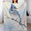 Jeté en flanelle de luxe Blue Jay Winter-134404982