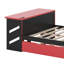 Lit de jour en bois pleine grandeur avec lit gigogne simple, bureau et port USB-118763502