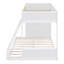 Lit simple superposé simple avec tablette et DEL, blanc-129419789