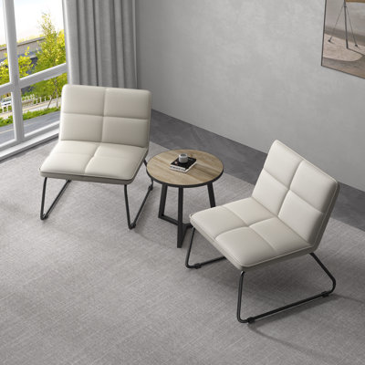 Chaunte 3 - Ensemble de tables basses avec chaises d'appoint pour 2 personnes
