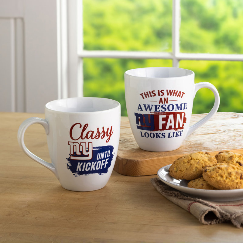 Ensemble de 2 tasses à café NFL, New York Giants