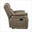 Tan Brown Plush Reclining Accent Chair for Adults, Pillow-Top Arms Vertical Tufting Solid Wood Frame for Living Room Seating