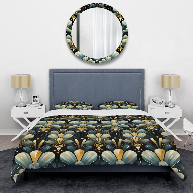 Ensemble de housse de couette Arvi, Housse de couette pour grand lit et 2 taies décor