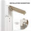 Auvent rétractable 10 pi x 8 pi, auvents de patio, abri pare-soleil avec manivelle, tissu résistant aux rayons UV et à l'eau et cadre en aluminium pour terrasse, balcon, cour-277984043-277984054