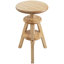 Tabouret de comptoir pivotant en bois franc massif de 18,9 à 25,2 po Hiltrun, naturel