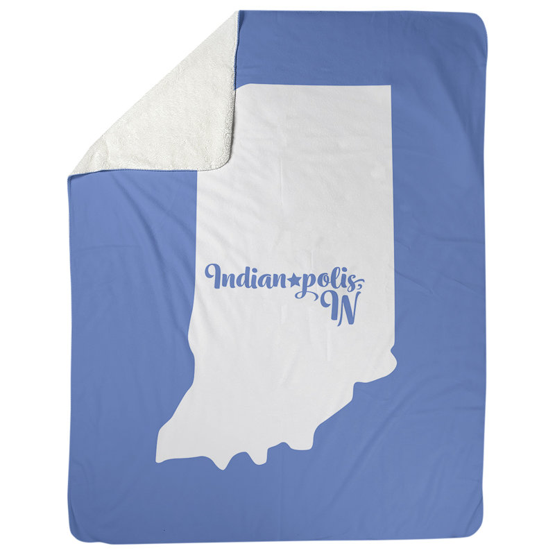 Couverture polaire indianapolis indiana, 50 po x 60 po, Bleu