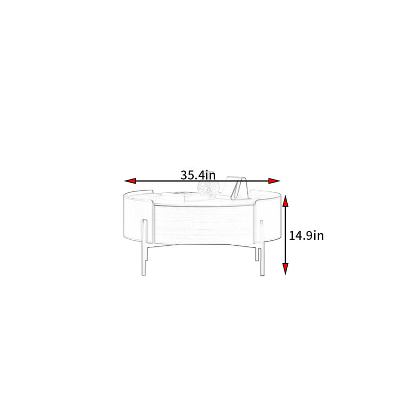 Table basse de style italien minimaliste