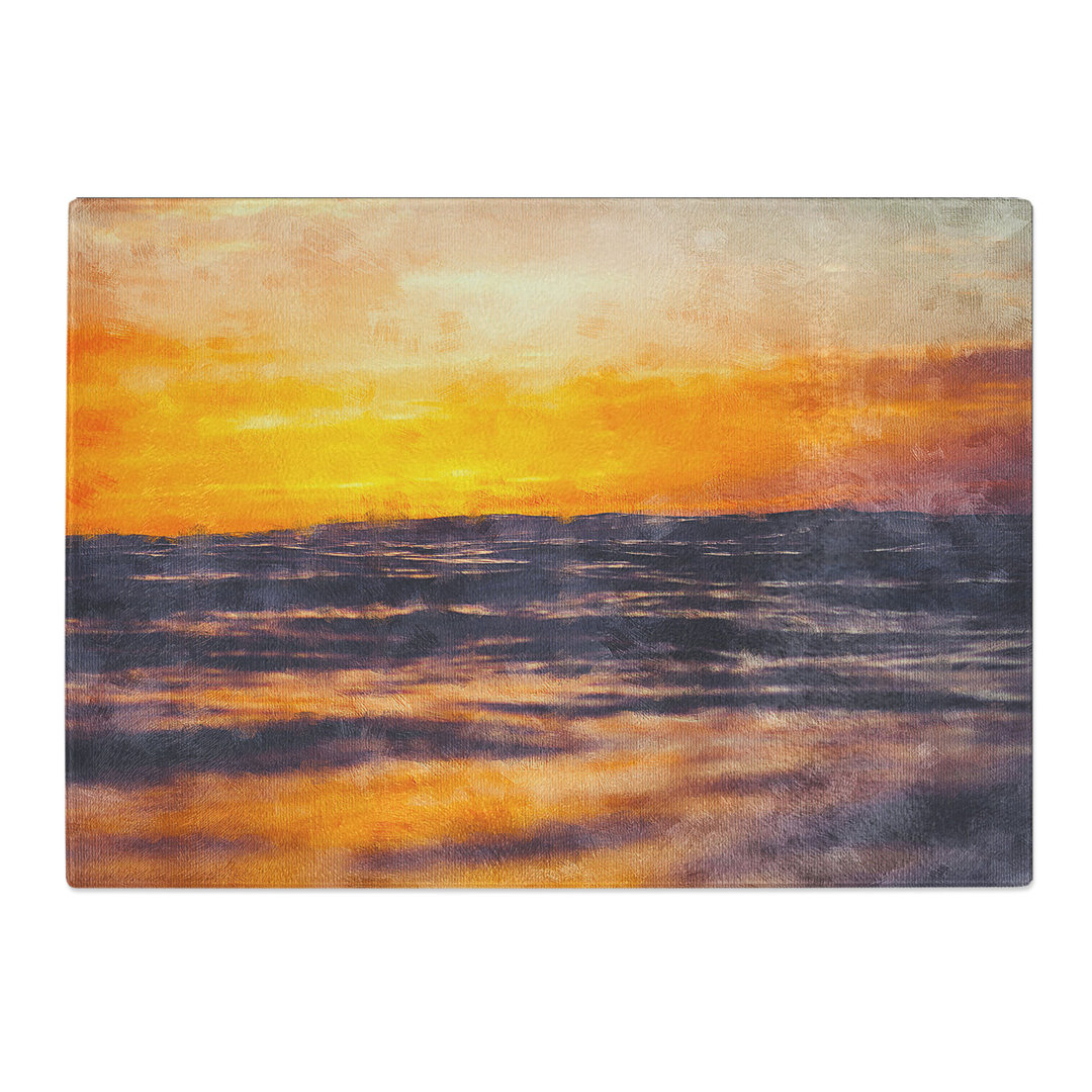 Tempered Glass Mood of the Ocean Chopping Board