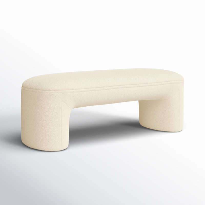 Banc rembourré Torrance, Sherpa ivoire