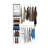 Furinno Fano Clothing & Closet Storage Organizer Shelf Tower with 2 Hanging Bars, White