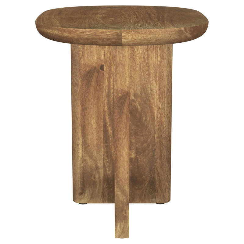 Etelvina Heritage Design - Table d'appoint ronde en bois de manguier massif Etelvina - brun