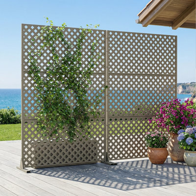 Laurence 72 x 47 Inch Metal Outdoor Privacy Screens