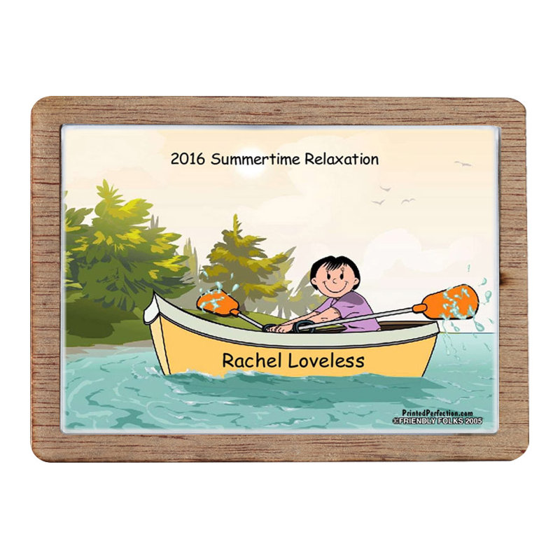 Bateau à rames personnalisé - aimant en bois féminin - excellent cadeau!, Oui