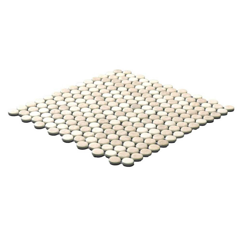 Eterna Penny 12"x12" Recycled Glass Mosaic Tile, Sumatra