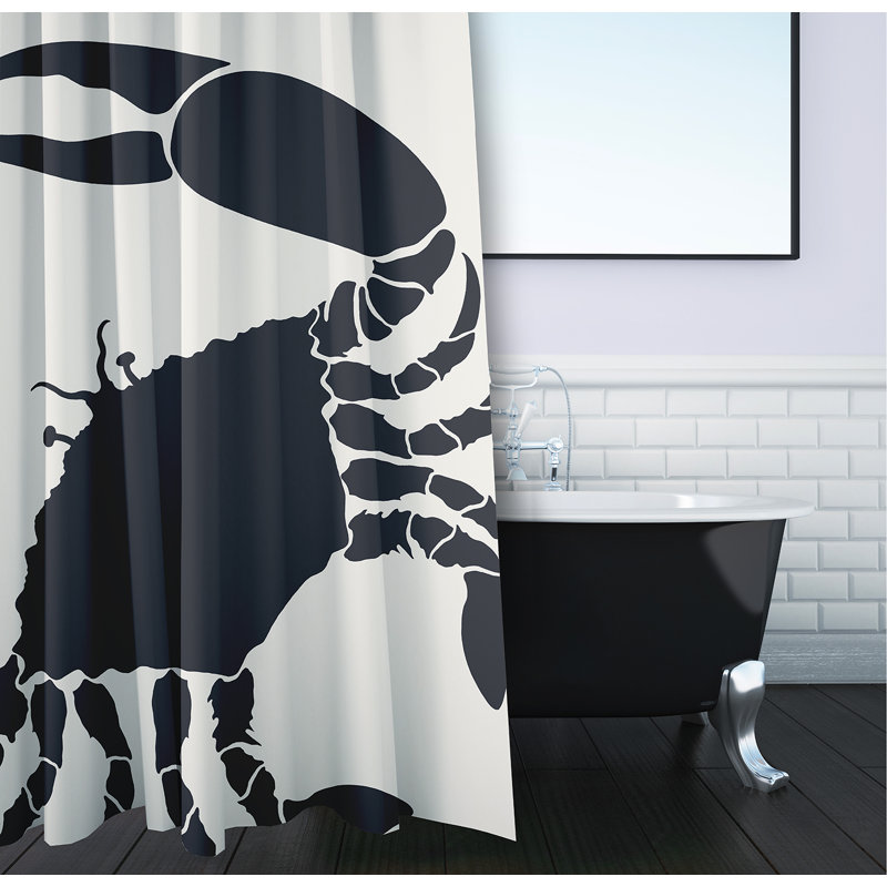 Rideau de douche simple, Bleu foncé