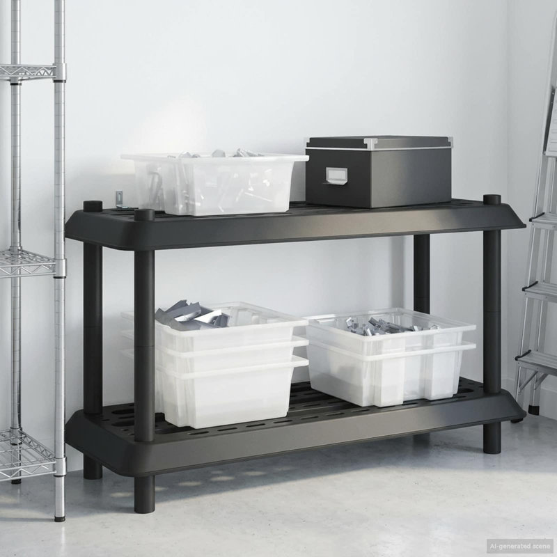 100 cm W Shelving Unit, 55.5cm H x 100cm W x 40cm D, Anthracite