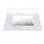 31 Inch White Sintered Stone Vanity Top - Bathroom With Rectangular Sink, 4" Backsplash, Pre-drilled Faucet Holes High-performance & Attractive 31" To Heat Water