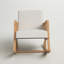 Chaise berçante Adena avec accoudoirs en rotin-1413848899